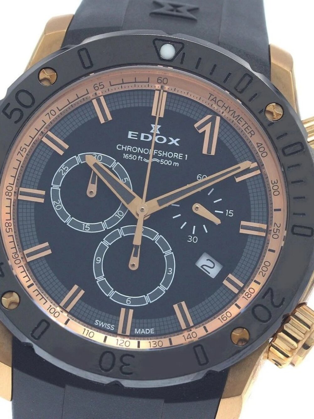 EDOX Chrono Offshore 1 10221 Chronograph black Dial Quartz Men's Watch_966162